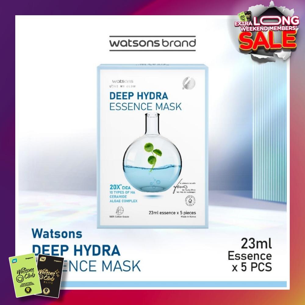 Deep Hydra Essence Sheet Mask 23ml (With 10 Types Of Hyaluronic Acid, Algae Complex & Ceramide) 5s