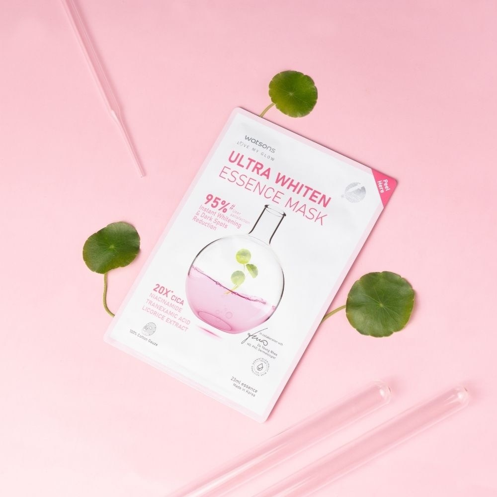Ultra Whiten Essence Sheet Mask 23ml (With 3% Niacinamide, Tranexamic Acid & Licorice Extract) 5s