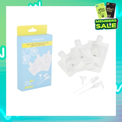 WATSONS Refillable Dispenser Bag (Spray & Pump Head) 3s