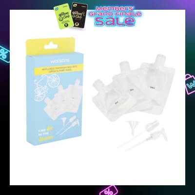 WATSONS Refillable Dispenser Bag (Spray & Pump Head) 3s