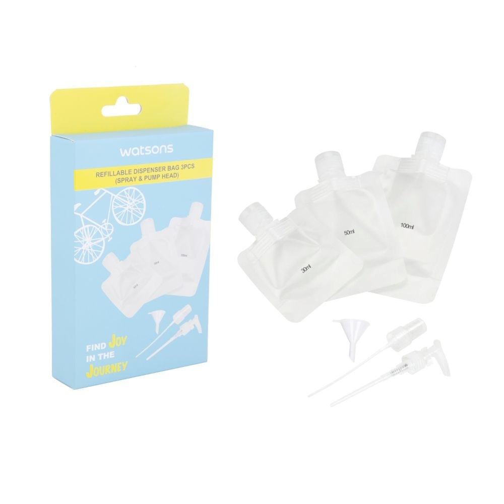 Refillable Dispenser Bag (Spray & Pump Head) 3s