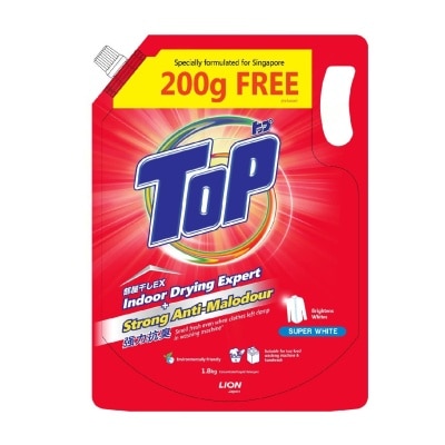 TOP Concentrated Liquid Detergent Super White Refill 1.6kg+200g