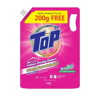 TOP Concentrated Liquid Laundry Detergent Blooming Freshness Refill 1.5kg + 200g