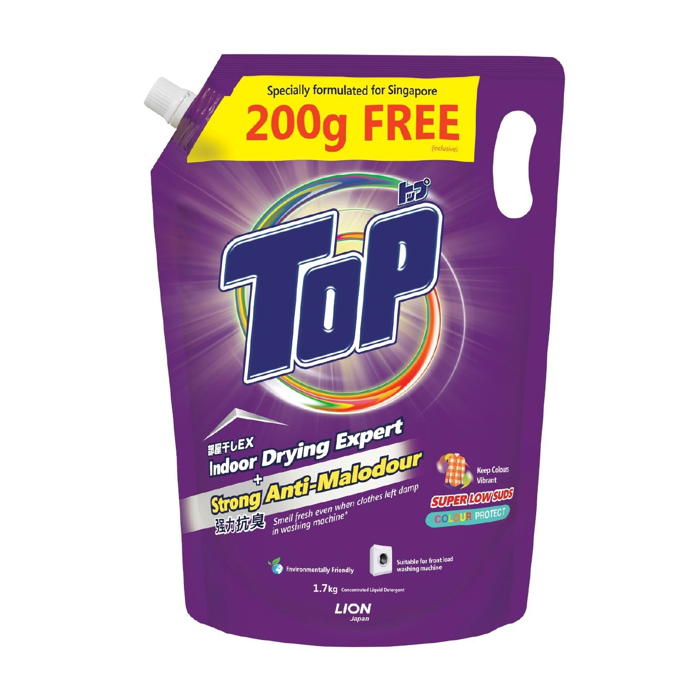 Concentrated Liquid Detergent Super Low Suds Colour Protect Refill 1.5kg + 200g