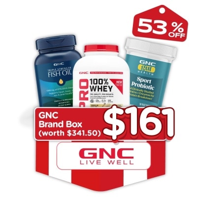 GNC - 3-in-1 Active Nutrition & Gut Health (Fish oil, Whey, & Probio) Bundle Set 1s