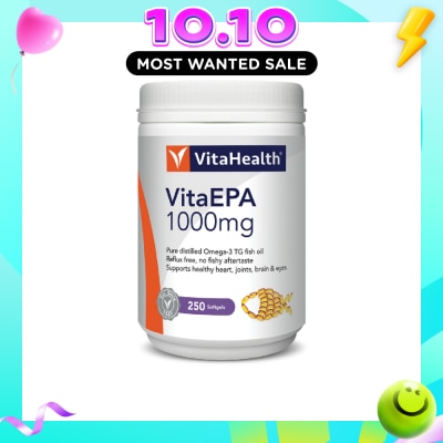 VITAHEALTH VitaEPA Odourless Fish Oil 1000mg Softgel 250s image