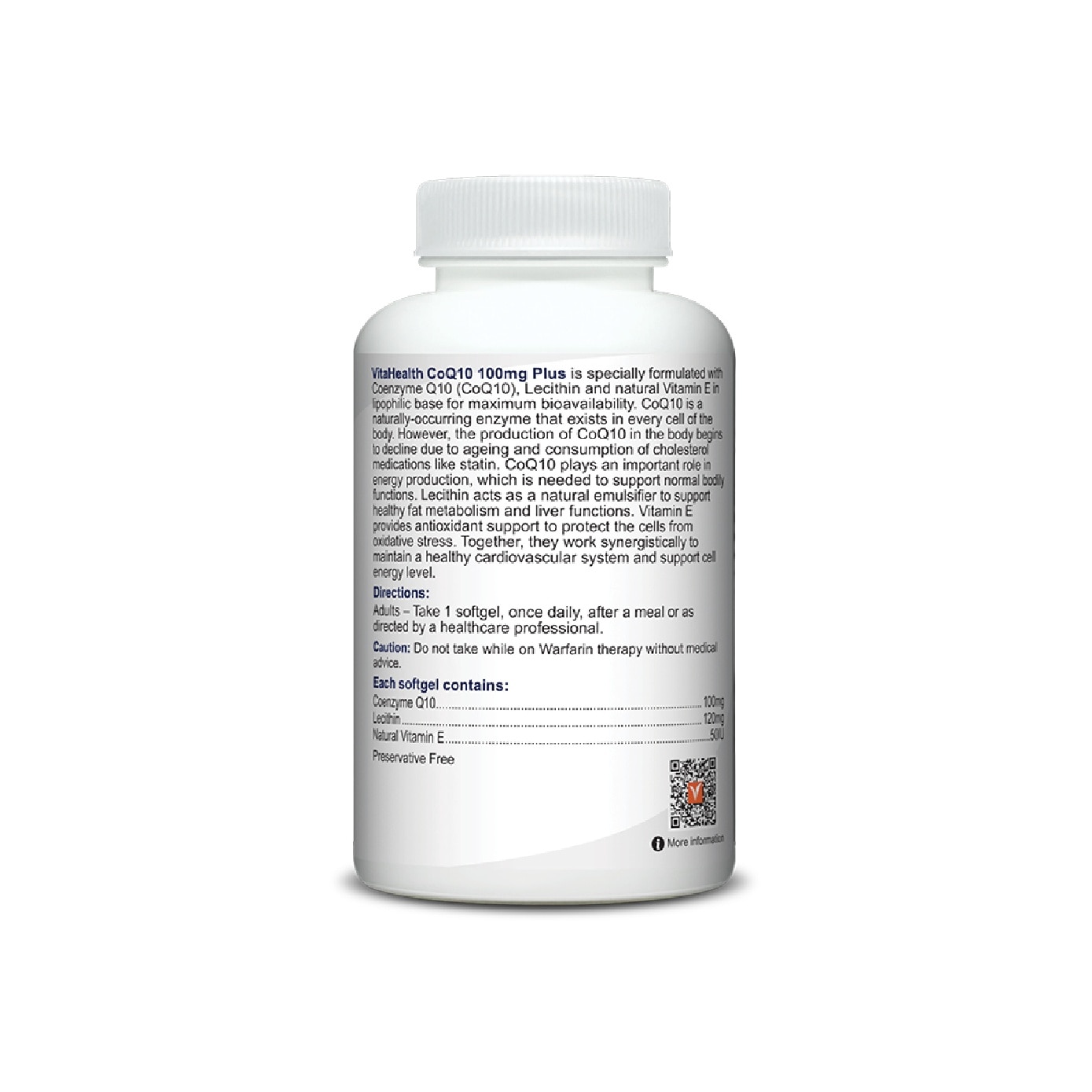 CoQ10 100mg Plus Softgel for Healthy Heart, Energy & Vitality 60s image