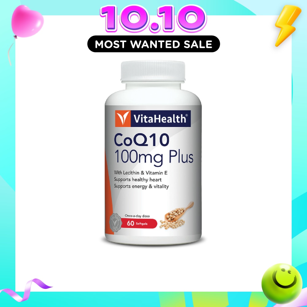 CoQ10 100mg Plus Softgel for Healthy Heart, Energy & Vitality 60s image