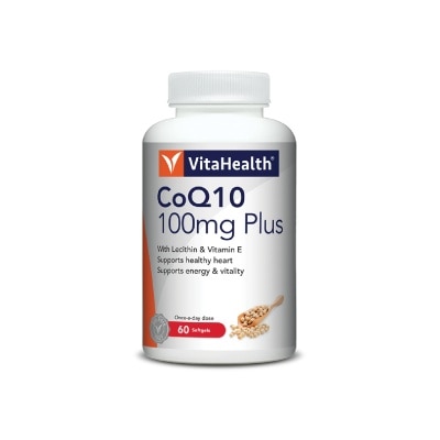 VITAHEALTH - CoQ10 100mg Plus Softgel for Healthy Heart, Energy & Vitality 60s image