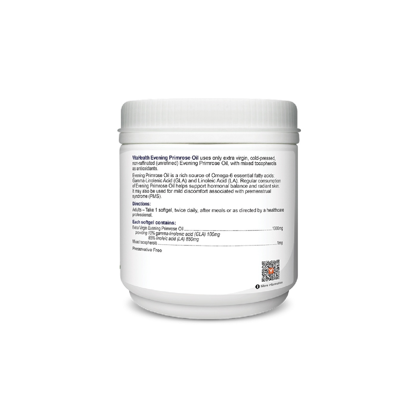 Evening Primrose Oil 1000mg Softgel for Healthy Skin & Hormonal Balance 100s image