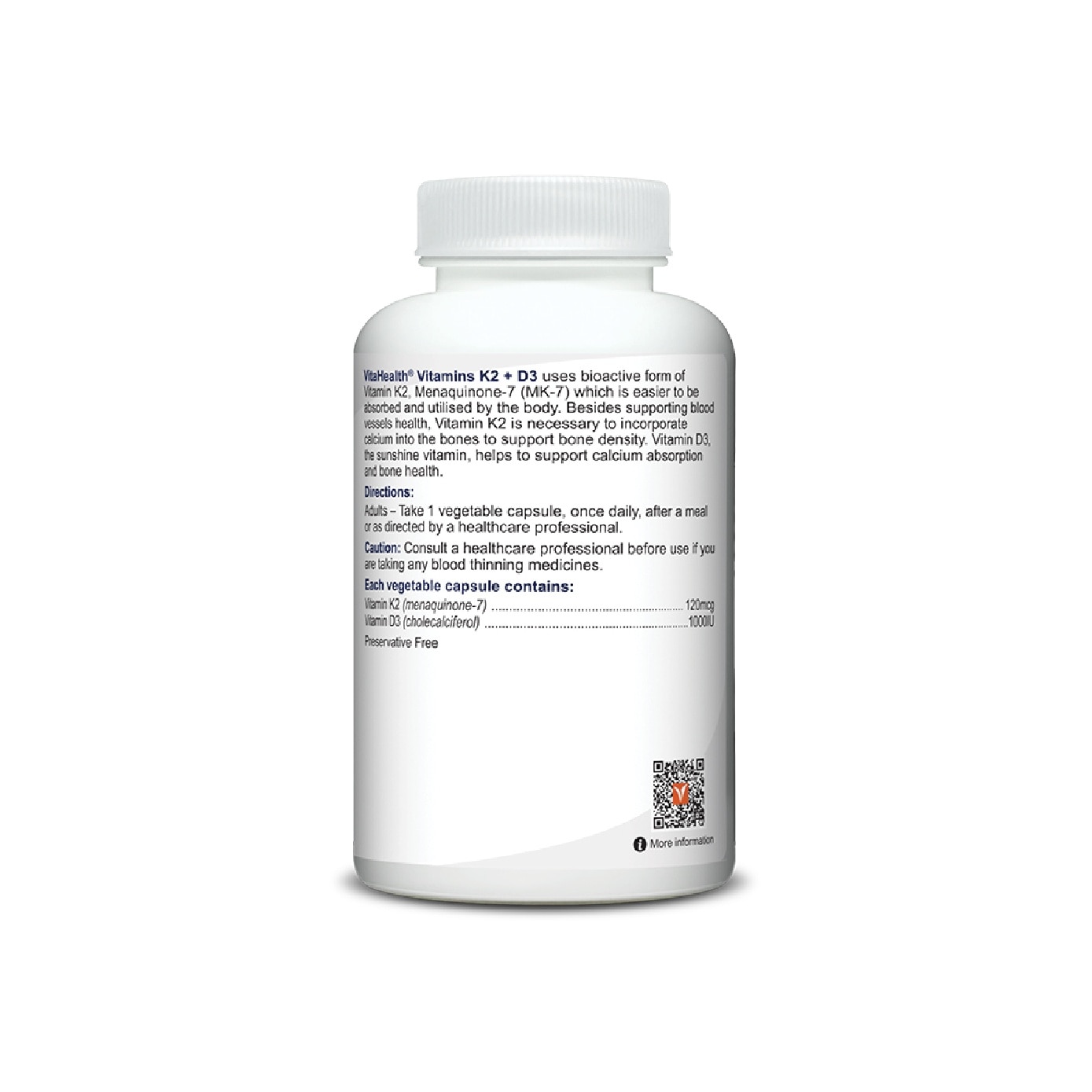 Vitamins K2 + D3 Vegetable Capsule 60s