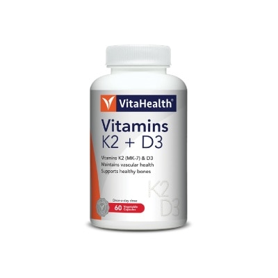 VITAHEALTH - Vitamins K2 + D3 Vegetable Capsule 60s