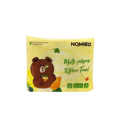 NOMIEO Multi-Purpose Kitchen Towel Pure Pulp 2 Ply 6 x 70s