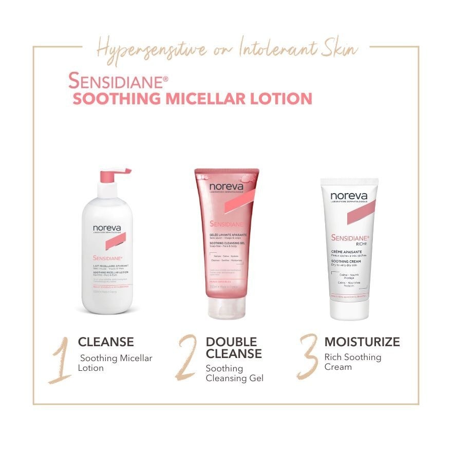 Sensidiane Soothing Micellar Lotion For Face & Eyes (Fragrance Free & For Hypersensitive Skin) 500ml