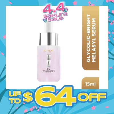 L'OREAL PARIS SKINCARE - Glycolic-Bright Melasyl Anti-Dark Spot Brightening Serum (To Reduces Sun, Age & Post-Acne Spots) 15ml