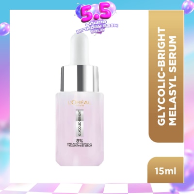 L'OREAL PARIS SKINCARE - Glycolic-Bright Melasyl Anti-Dark Spot Brightening Serum (To Reduces Sun, Age & Post-Acne Spots) 15ml