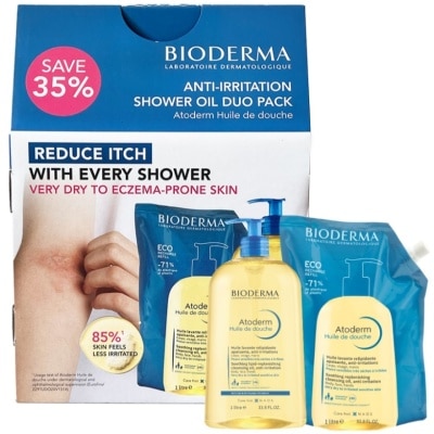 BIODERMA Reduce Itch Anti-Irritation Shower Oil Duo Pack (Very Dry To Eczema-Prone Skin) 1s