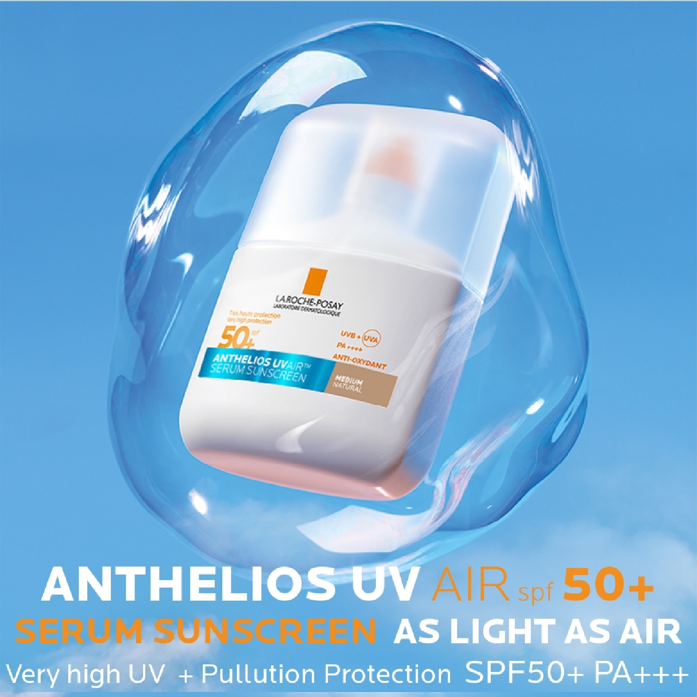 Anthelios UV Air Serum Sunscreen Tinted Medium SPF50+ 50ml image