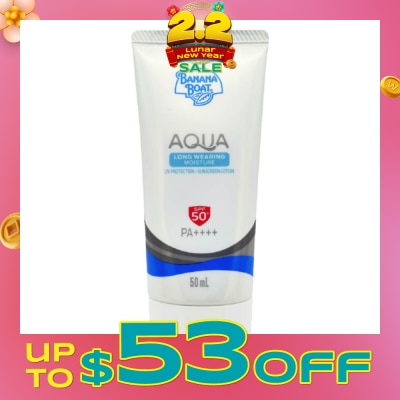 BANANA BOAT Simply Protect Aqua Long Wearing Moisture UV Protection Sunscreen Lotion SPF50+ PA++++ 50ml