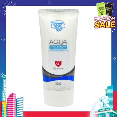 BANANA BOAT Simply Protect Aqua Long Wearing Moisture UV Protection Sunscreen Lotion SPF50+ PA++++ 50ml