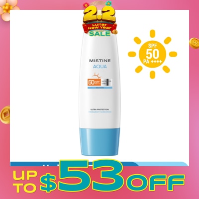 MISTINE Aqua Multi-Care Hydrate & Light Ultra Protection Face & Body Sunscreen SPF50 PA++++ 70ml