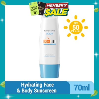 MISTINE Aqua Multi Care Hydrate & Light Ultra Protection Face & Body Sunscreen SPF50 PA++++ 70ml image