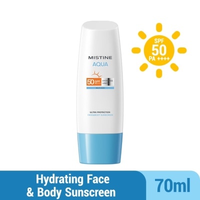 MISTINE Aqua Multi-Care Hydrate & Light Ultra Protection Face & Body Sunscreen SPF50 PA++++ 70ml