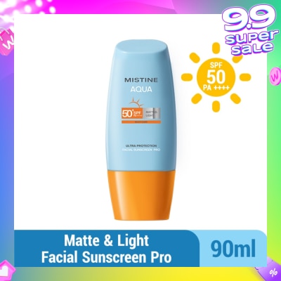 MISTINE Aqua Multi-Care Matte & Light Ultra Protection Facial Sunscreen Pro SPF50 PA++++ 90ml