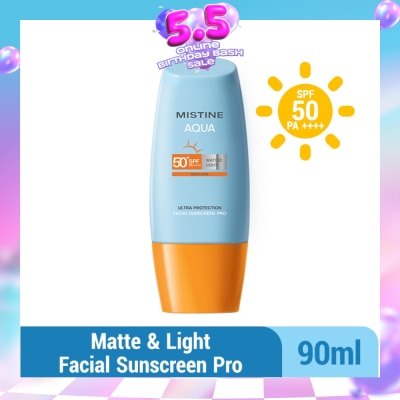 MISTINE - Aqua Multi-Care Matte & Light Ultra Protection Facial Sunscreen Pro SPF50 PA++++ 90ml