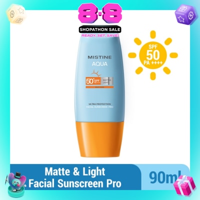 MISTINE - Aqua Multi-Care Matte & Light Ultra Protection Facial Sunscreen Pro SPF50 PA++++ 90ml