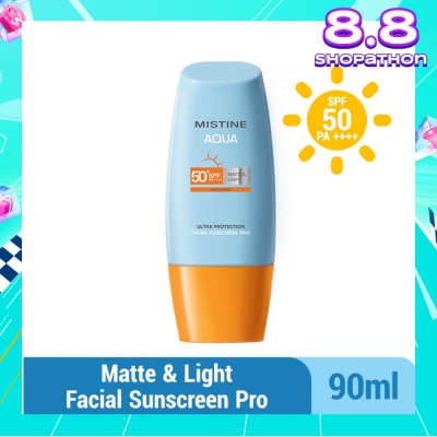 MISTINE Aqua Multi-Care Matte & Light Ultra Protection Facial Sunscreen Pro SPF50 PA++++ 90ml
