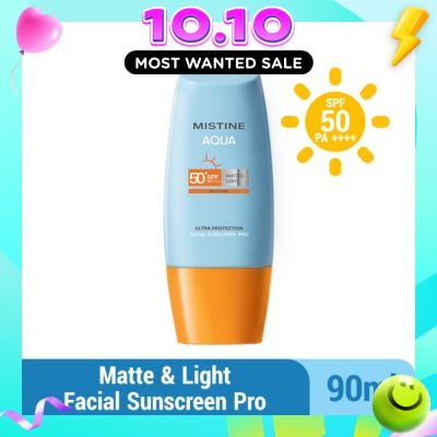 MISTINE Aqua Multi Care Matte & Light Ultra Protection Facial Sunscreen Pro SPF50 PA++++ 90ml image