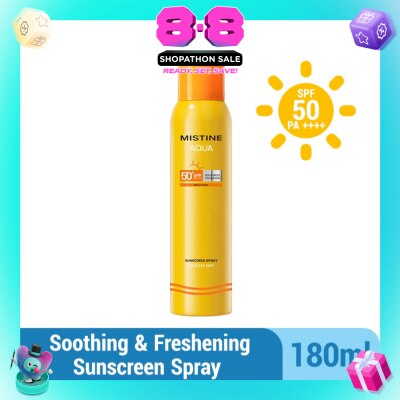 MISTINE - Aqua Multi-Care Soothing & Freshening Delicate Mist Sunscreen Spray SPF50 PA++++ 180ml