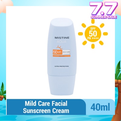 MISTINE E Aqua Mild Care Ultra Protection Facial Sunscreen Cream SPF50 PA++++ (For Sensitive Skin) 40ml