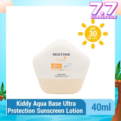MISTINE Kiddy Soften & Moist Aqua Base Sunscreen Lotion SPF30 PA++++ (Tear-Free) 40ml