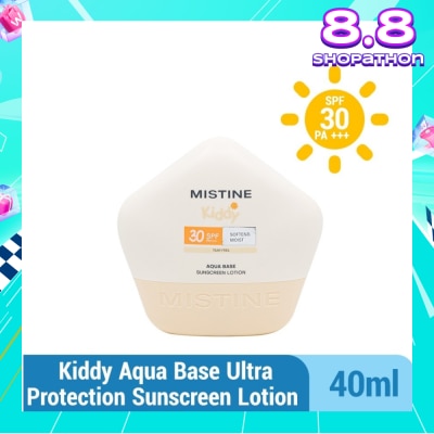 MISTINE Kiddy Soften & Moist Aqua Base Sunscreen Lotion SPF30 PA++++ (Tear-Free) 40ml