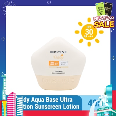 MISTINE Kiddy Soften & Moist Aqua Base Sunscreen Lotion SPF30 PA++++ (Tear-Free) 40ml