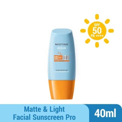 MISTINE Aqua Multi-Care Matte & Light Ultra Protection Facial Sunscreen Pro SPF50 PA++++ 40ml