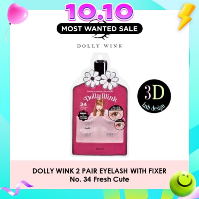 DOLLY WINK Eyelash With Fixer 34 Fresh Cute 2s image