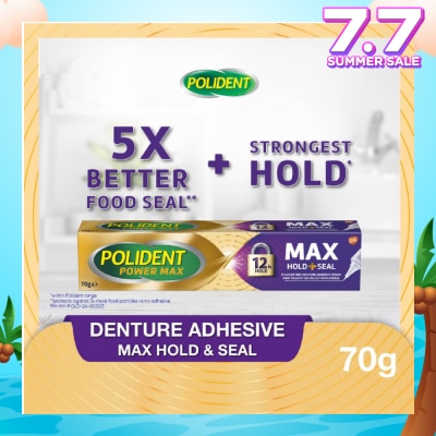 POLIDENT Power Max Hold & Seal Denture Adhesive Cream 70g