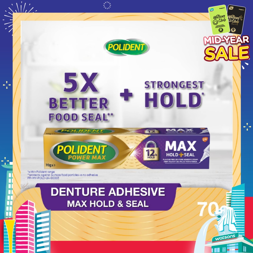 Power Max Hold & Seal Denture Adhesive Cream 70g