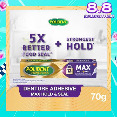 POLIDENT Power Max Hold & Seal Denture Adhesive Cream 70g