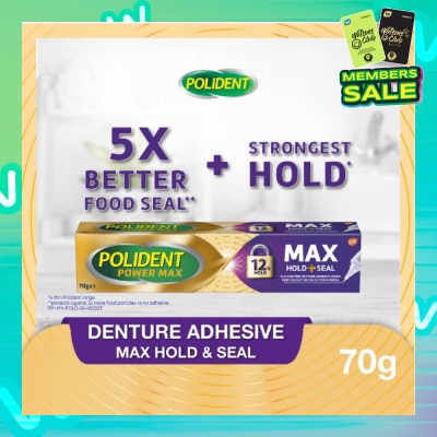 POLIDENT Power Max Hold & Seal Denture Adhesive Cream 70g