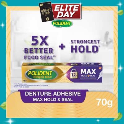 POLIDENT Power Max Hold & Seal Denture Adhesive Cream 70g image