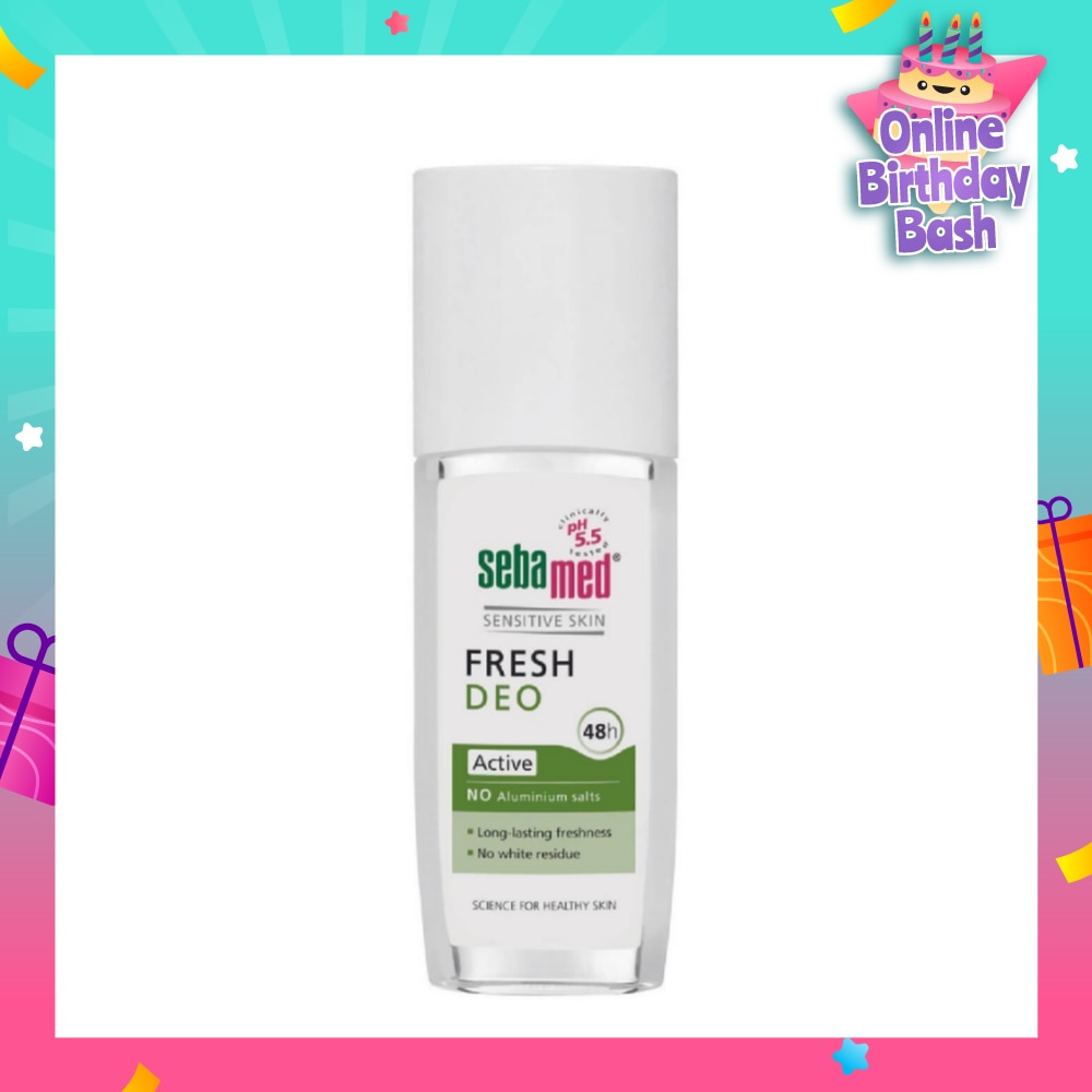 Fresh Deodorant Spray Active (No Alumunium Salt & Suitable For Sensitive Skin) 75ml