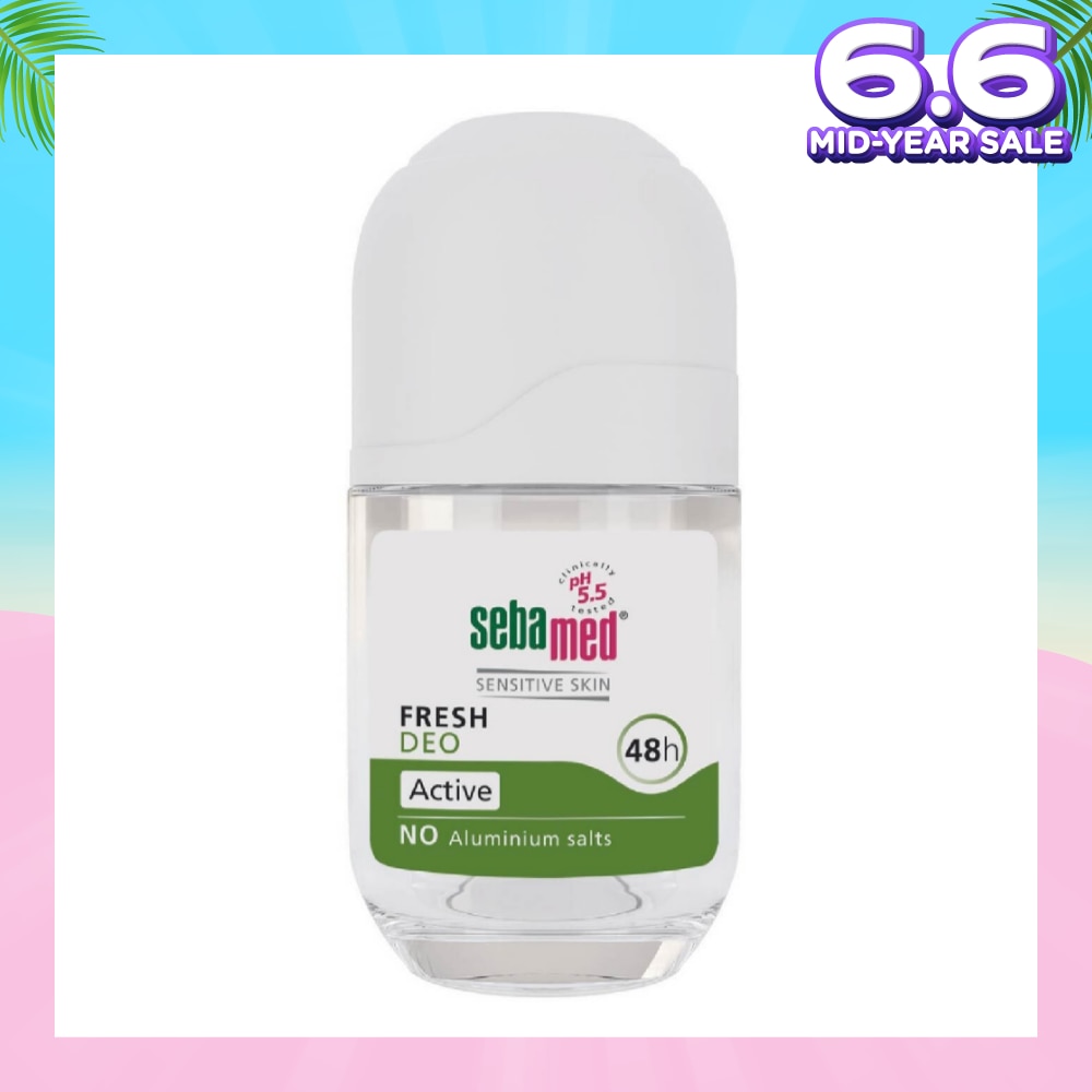 Fresh Deodorant Roll-On Active (No Alumunium Salts & Suitable For Sensitive Skin) 50ml