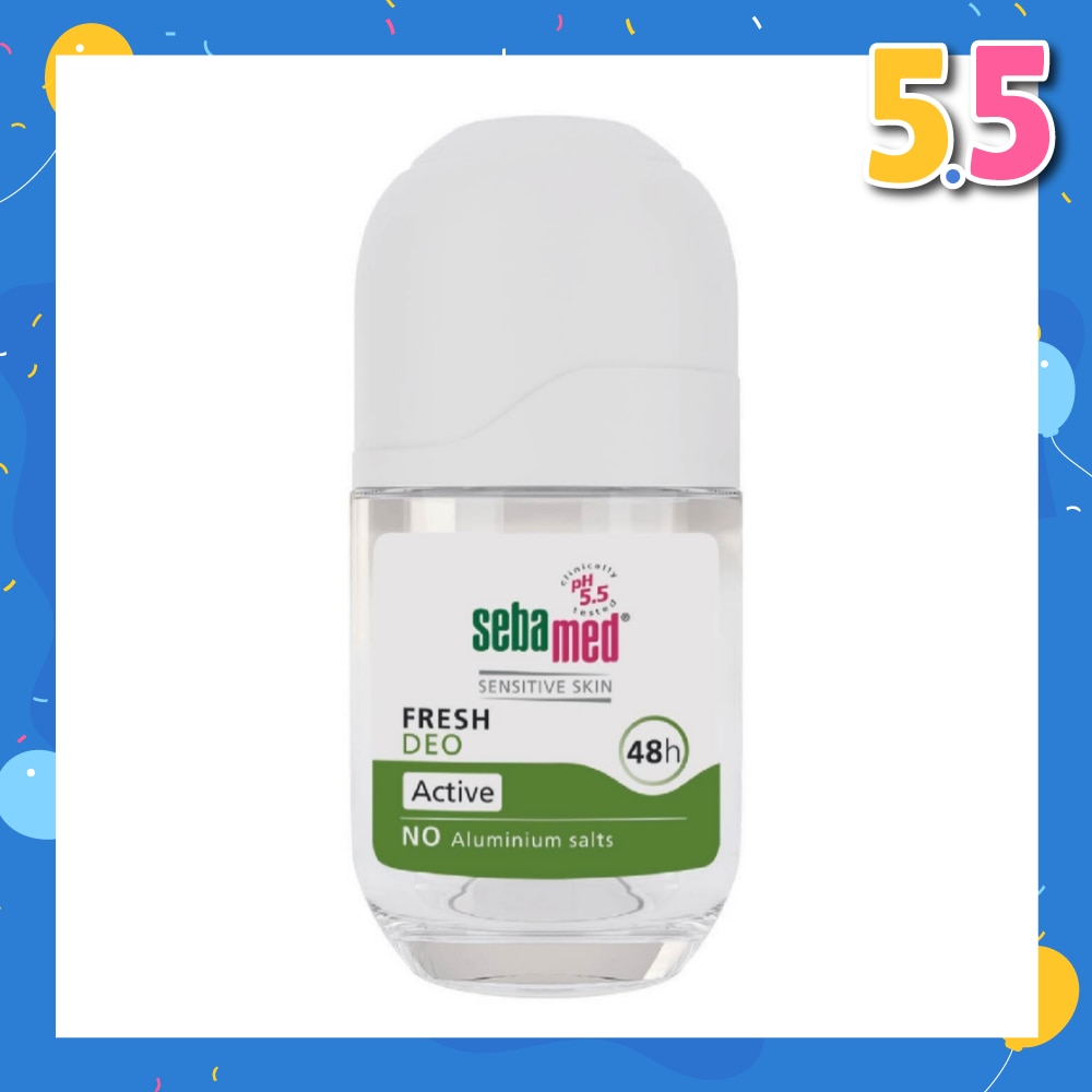 Fresh Deodorant Roll-On Active (No Alumunium Salts & Suitable For Sensitive Skin) 50ml
