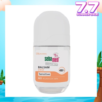SEBAMED Balsam Deodorant Roll-On Sensitive (No Alumunium Salts, 0% Alcohol & Suitable For Sensitive Skin) 50ml