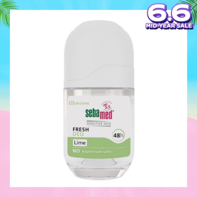 SEBAMED Fresh Deodorant Roll-On Lime (No Alumunium Salts, 0% Alcohol & Suitable For Sensitive Skin) 50ml
