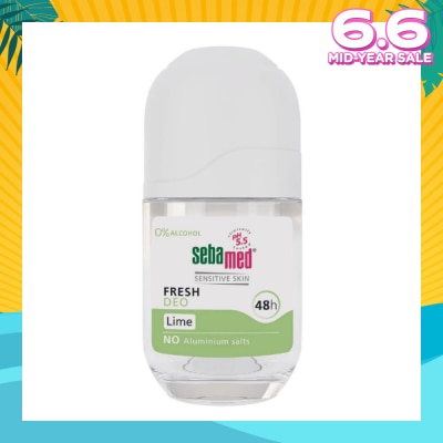 SEBAMED Fresh Deodorant Roll-On Lime (No Alumunium Salts, 0% Alcohol & Suitable For Sensitive Skin) 50ml